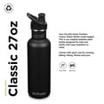 thumbnail image 2 of Klean Kanteen 27 Oz Classic Sport Top Black, 2 of 7