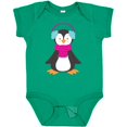 thumbnail image 3 of Inktastic Cute Penguin, Penguin With Ear Warmers, Scarf Boys or Girls Baby Bodysuit, 3 of 5