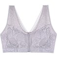thumbnail image 2 of Ropa interior deportiva de yoga a prueba de golpes con cremallera frontal para mujer, chaleco cómodo para dormir para chica gordita, sujetador inalámbrico de talla grande, 2 of 2