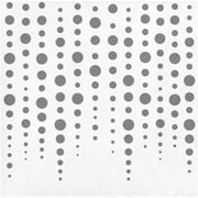 Silver 25th Anniversary Beverage Napkins, 16 Count