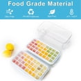 thumbnail image 2 of Bandeja para cubitos de hielo ZZWILLB con tapa, cubo y cuchara, 64 unidades, sin BPA, azul, 2 of 6