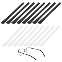 Uxcell Soft Glasses Ear Cushion [8 Pairs] - Silicone Eyeglasses Temple Tips Sleeve Anti-slip Grips - Black, White