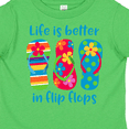thumbnail image 4 of Inktastic Life Is Better Flip Flops Girls Toddler T-Shirt, 4 of 5