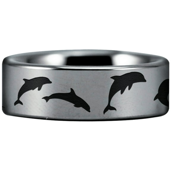 Tungsten Dolphin Ring