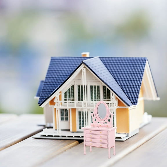 Mobestech Dressing Table Decor Pink Wood 1Pack