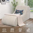 thumbnail image 4 of Waroom Oversized Indoor Chaise Lounge Chair Cloud Plush Sofa Couch No Assembly for Living Room Bedroom,Khaki, 4 of 6
