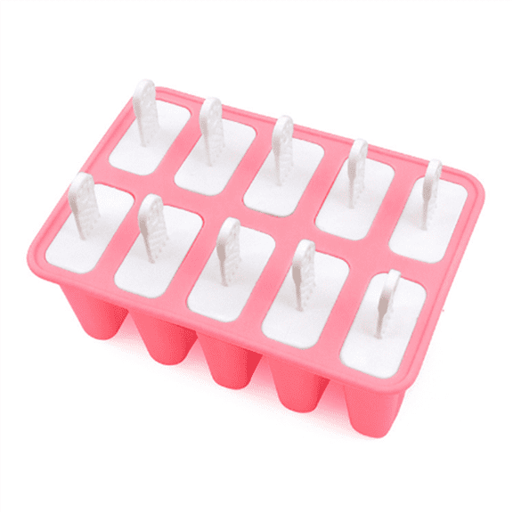 Popsicle Molds 10 Pieces Popsicle Molds Silicone Free Ice Easy Release Popsicle Mold 10 Sticks Ice Easy 10 Pink,1 x popsicles molds,Pink
