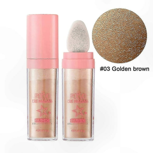 3-in-1 Shimmer Highlighter Powder for Natural Glow and Dimensional Radiance, 3 Vibrant Shades for Face and Body Application
