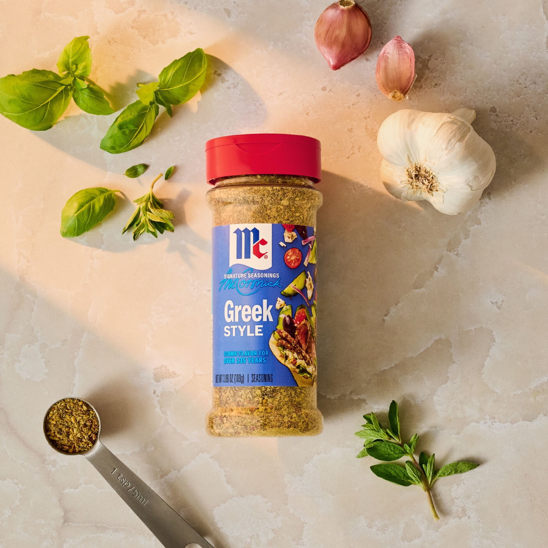(3 pack) McCormick Greek Style Seasoning, 3.88 oz Bottle