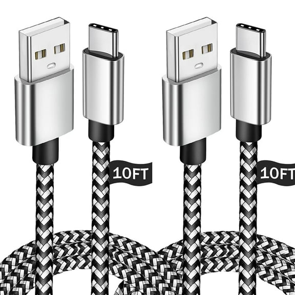 UISHUSO USB Type C Cable 10FT,2Pack USB C Charger Fast Charging Cord Compatible with Samsung Galaxy S9 S10 S10  S20 Note 10 9 8 A11 A20 A21 A51 A41 A32 A71 Android Phone Charger Cable
