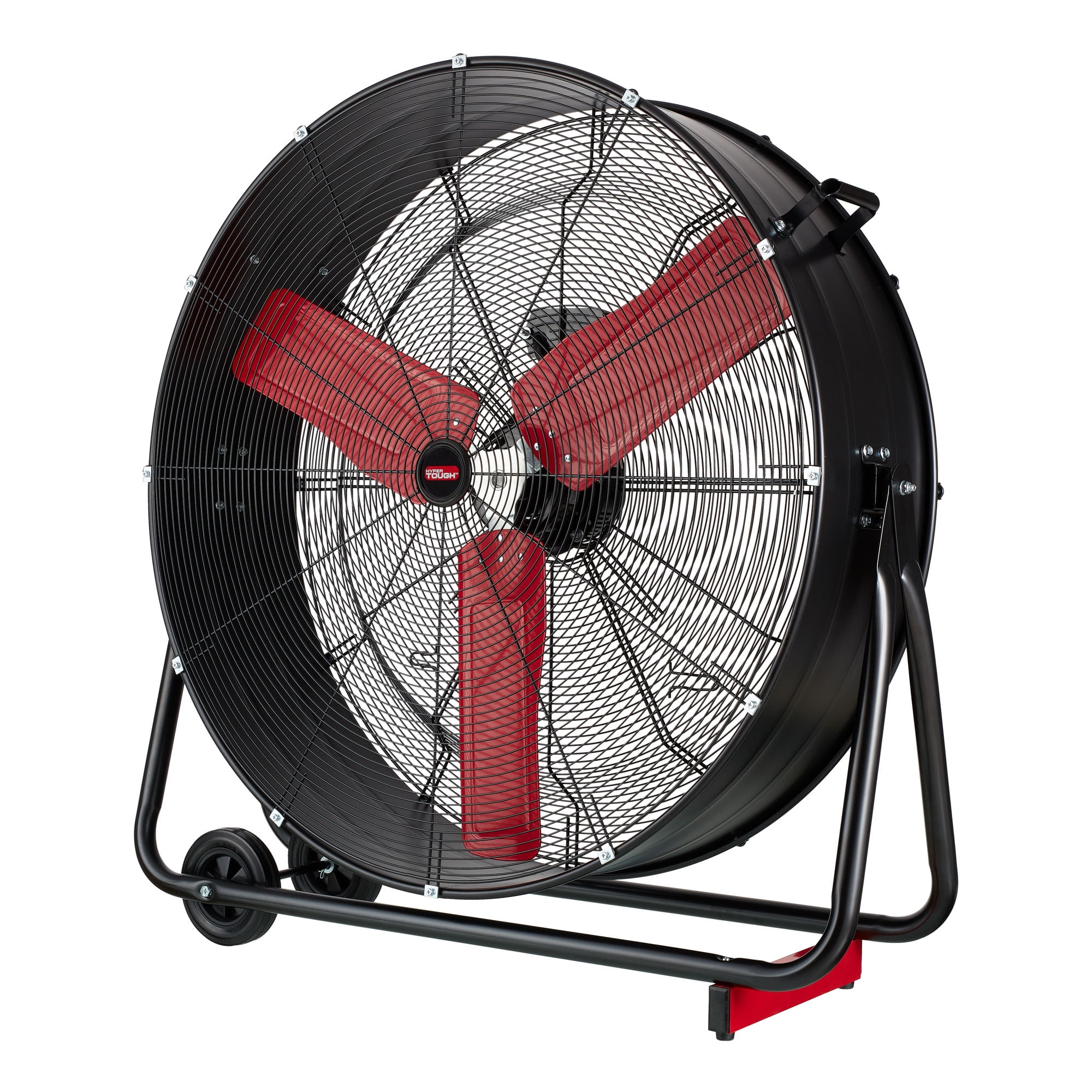 Hyper Tough New 36 inch Portable Commercial Two-Wheeled Slim Drum Fan, Black