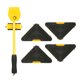 thumbnail image 1 of Juego de 5 piezas para mover muebles de aluminio, color amarillo, con capacidad máxima de 500 kg. Incluye 1 elevador y 4 rodillos deslizantes. Ideal para sofás, camas y electrodomésticos., 1 of 6