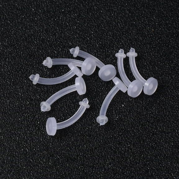 FOMIYES Clear Eyebrow Piercing Studs Acrylic Transparent 40pcs