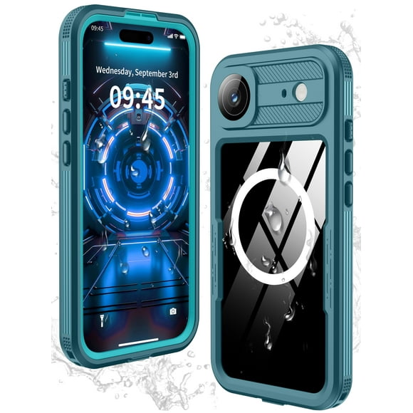 Funda magnética impermeable GOLDJU para iPhone 17 Air de 6.6 pulgadas, azul
