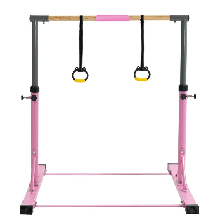 FBSPORT Barra Orizzontale Per Ginnastica Con Anelli Per Bambini – Attrezzo Regolabile In Altezza (90-150 Cm) Per Allenamento A Casa, Giardino O Palestra - 2