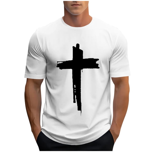 Camisetas de Manga Larga para Hombres Nueva Moda Casual Impresión Deportiva Camiseta, Top de Cuello Redondo de Poliéster de Algodón para el Uso Diario