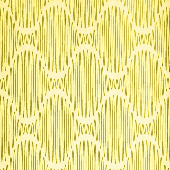 Ahgly Company Machine Washable Indoor Square Abstract Yellow Contemporary Area Rugs, 4' Square