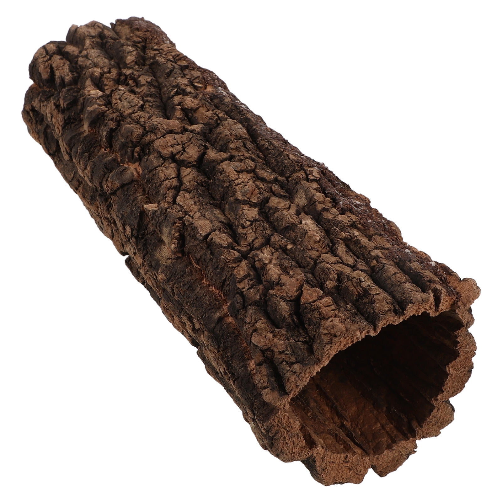 DRAFIDEEP Coffee Reptile Tree Hideout Log Simulation Habitat for Leopard Geckos Snakes and Turtles