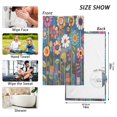 thumbnail image 6 of Yayeee 2 Pack Hand Towels for Bathroom 100% Cotton 16" x 28" Soft Absorbent Kitchen Towel, Blue Colorful Flowers, 6 of 7