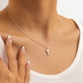 thumbnail image 3 of VNOX 925 Sterling Silver Cross Necklace for Women - Faith Cross Chain Necklaces Small Dainty Pendant Jewelry Gifts for Teenager, Easter First Communion Baptism Birthday, 3 of 9