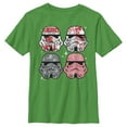 thumbnail image 1 of Boy's Star Wars Christmas Stormtrooper Helmets  T-Shirt - Kelly Green - Small, 1 of 2