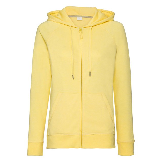 Russell - Chaquetilla con capucha modelo HD para mujer (Amarillo Jasepado)