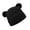 Black, variant on Multiuse Thicken Hat with Bear Ears Winter Warm Brimless Hat Windproof Skull Hat for Outdoor Cycling Camping