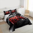 thumbnail image 3 of Manfei Red Game Controller Bedding Comforter Set 2pcs for Boys, Black White Racing Flag Twin Comforter Sets, Gamer Gamepad Bedding Set, Breathable Home Decor, 3 of 8