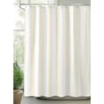 thumbnail image 3 of Cream Striped Waterproof Fabric Shower Curtain, Modern Farmhouse Cream White Stripes Shower Curtain for Bathroom Curtains Bathtubs Hotel Washable Shower Curtains with 12 Hooks Long 72x78in, 3 of 6