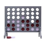Tailgating Pros Premium Giant Four in a Row with Carrying Case - Jumbo Oversized Outdoor Yard Game - Connect Multiple Pucks in a Row to Win - Many Puck Colors Available!