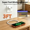 thumbnail image 3 of Magneticr Wireless Charging for iPhone 17, Fast Wireless Charger Compatible with iPhone 17 Air Pro Max/16/15/14/13/12 Series, Samsung Galaxy S25, AirPods, USB & USB C Dual Ports, White, 3 of 7
