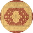 thumbnail image 1 of Ahgly Company Indoor Round Persian Brown Traditional Area Rugs, 5' Round, 1 of 4