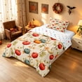thumbnail image 2 of Homewish Botanical Pumpkin Twin Comforter Sets, Hello Fall Bedding Set, Antique Beige Red Green, Polka Dots Reversible, 2-Piece 1 Comforter and 1 Pillowcase, 2 of 6