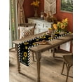 thumbnail image 3 of Table Runner Dresser Scarves 72 Inch Long, My SunshineSunflower Bee Linen Dining Table Runners Vintage Black White Checkered Tabletop Scarf for Wedding Holiday Party Kitchen, 3 of 7