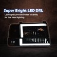 thumbnail image 2 of PIT66 Headlights fit for 1992-1996 Ford F150/250/350 Bronco HeadLamps w/Corner Signal Bumper Lamps Smoky Lens Black Housing Clear Reflector, 2 of 12