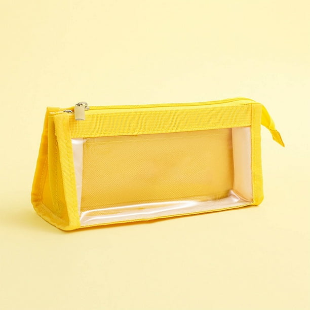 Uuiauoio Mesh Pen Bag, Zipper Mesh Pouch, Multifunctional Clear Pencil Case Organizer Stationery Storage Bag for Office Supplies Cosmetics Makeup Travel Accessories