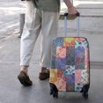 thumbnail image 3 of Colorful Pioneer Flower Patchwork Luggage Cover Fashion Suitcase Cover Baggage Covers Fit 25-28 Inch Luggage (Go Travel), 3 of 5