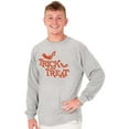thumbnail image 5 of Happy Halloween Trick or Treat Bats Long Sleeve TShirt Men Women Brisco Brands X, 5 of 6