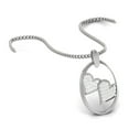 thumbnail image 5 of Auory Dual Heart White Gold Plated Pendant with Sparkling Moissanite Studded Stones for Women, 5 of 8