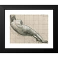 thumbnail image 2 of Pierre Puvis de Chavannes 18x15 Black Modern Framed Museum Art Print Titled - Lying Woman (1867), 2 of 5