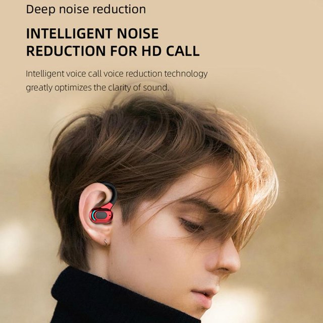 Audífonos colgantes impermeables Audífonos inalámbricos compatibles con Bluetooth (rojo)