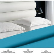 Eurotex Herringbone All-Season 100% Cotton Blanket, Twin, Teal