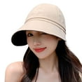 thumbnail image 2 of IDALL Visor Hat Sun Hat Beach Summer Sun Hat For Casual Everyday Wear Or Outdoors Snapback Hats Wide Brim Hats Beige One Size, 2 of 5