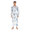 thumbnail image 3 of FORMRS Onesies Pajama for Adults Unisex Hoodie Winter Jumpsuit One Piece Sleepwear, Sizes S-2XL, White Snowman, 3 of 7