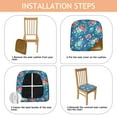 thumbnail image 4 of Pioneer Flower Floral Print Pattern Seat Covers for Dining Room Chairs Set Of 4,Stretch Printed Washable Chair Seat Cover with Elastic Ties and Button,Removable Waterproof Couch Cushion Covers, 4 of 6