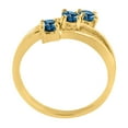 thumbnail image 4 of Aonejewelry 0.50 Ct. Ttw Blue Diamond Simple Fashion Ring In 10K Yellow Gold, 4 of 4
