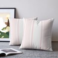 thumbnail image 2 of Pillow Covers 26x26 Set of 2, Pink Striped Throw Pillow Covers Decorative Couch Cushion Cover, Farmhouse Thin Vertical Stripes Modern Microfiber Soft Square Pillowcases for Bedroom Living Room Sofa, 2 of 9