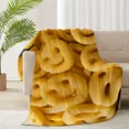 thumbnail image 5 of Manta de comida gourmet de pizza, suave y esponjosa, cálida, de franela de felpa, personalizada, para cama, colcha, para el hogar, viajes, camping, 5 of 5