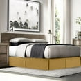 thumbnail image 2 of Clara Clark Pleated Bed Skirt - 14 inch Tailored Drop Luxury Double Brushed Microfiber Dust Ruffle - Includes 8 Pins, King Size, Camel, 2 of 4