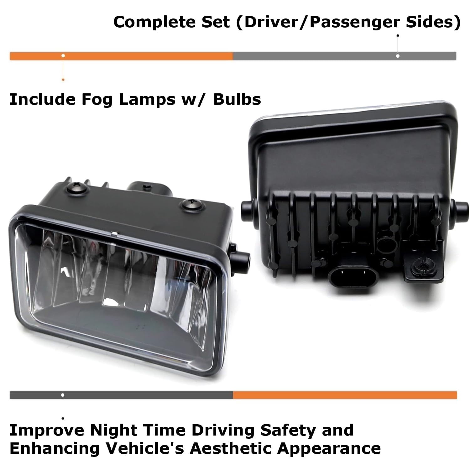 High Power LED Fog Light Replacement For Ford 2015-2020 F-150, 2017-2022 F-250 F-350 (Replace OEM# FL3Z-15201-B FL3Z-15200-B)